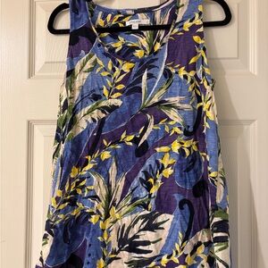 Chico's Blue and Yellow Tank Top Vibrant Colors Size 1